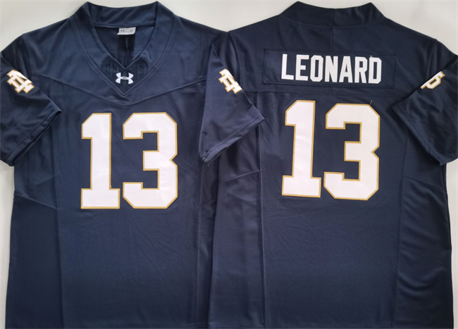Men's Notre Dame Fighting Irish #13 Riley Leonard Navy 2024 F.U.S.E. Limited Stitched Jersey